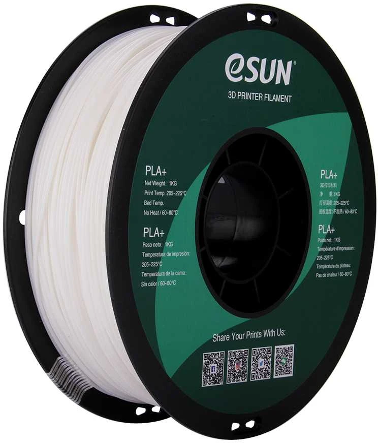 eSun PLA+ 1kg 1.75mm - Baltas