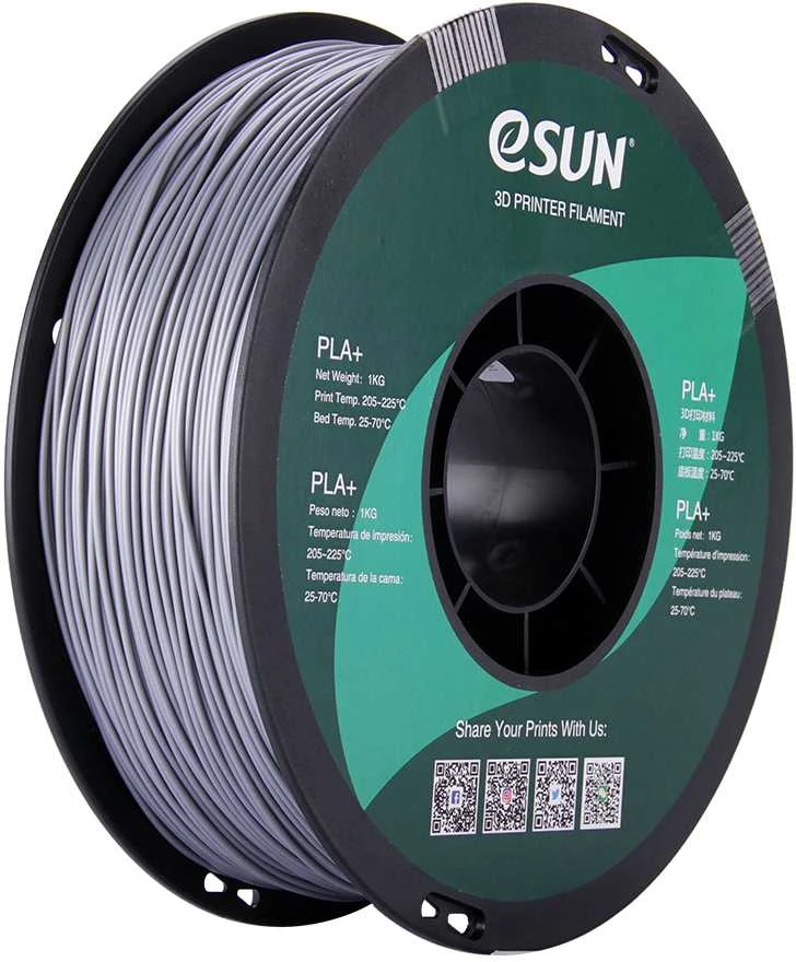 eSun PLA+ 1kg 1.75mm - Sidabrinis