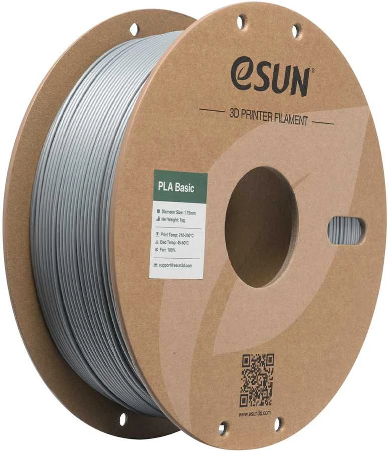 eSUN PLA-Basic 1.75mm 1kg - Sidabrinis