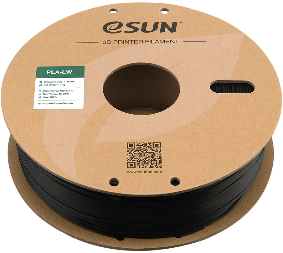 eSUN PLA-LW plastikas 1kg 1.75mm - Juodas