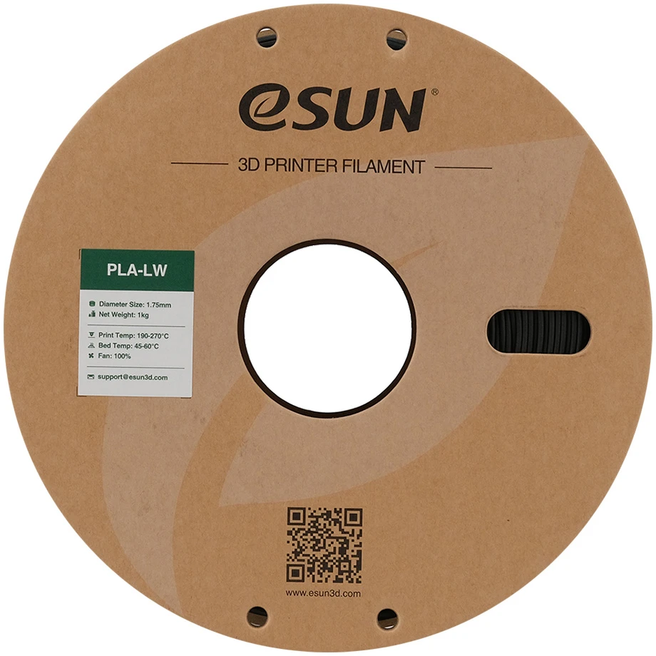 eSUN PLA-LW plastikas 1kg 1.75mm - Juodas