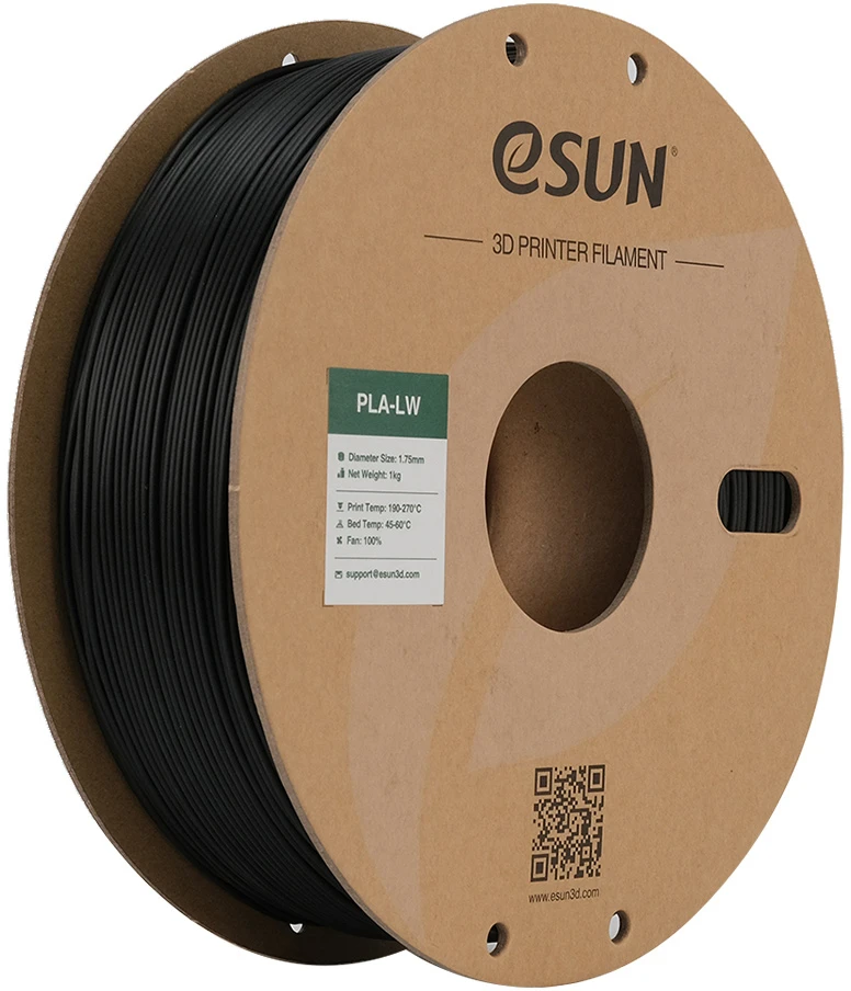eSUN PLA-LW plastikas 1kg 1.75mm - Juodas