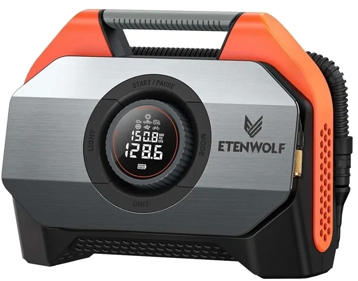 Etenwolf S6 Car Air Compressor, 11.03 bar, 19,200 mAh (oranžinis)