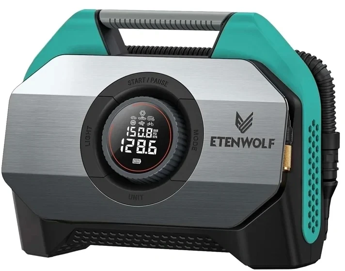 Etenwolf S6 Car Air Compressor, 11.03 bar, 19,200 mAh (mėlynas)