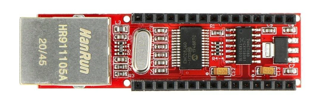 Ethernet tinklo modulis Arduino Nano su RJ45 jungtimi