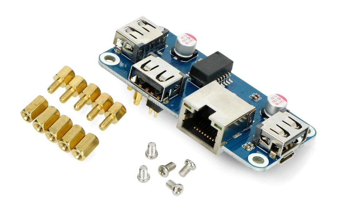 Waveshare plokštė su USB ir Ethernet jungtimis