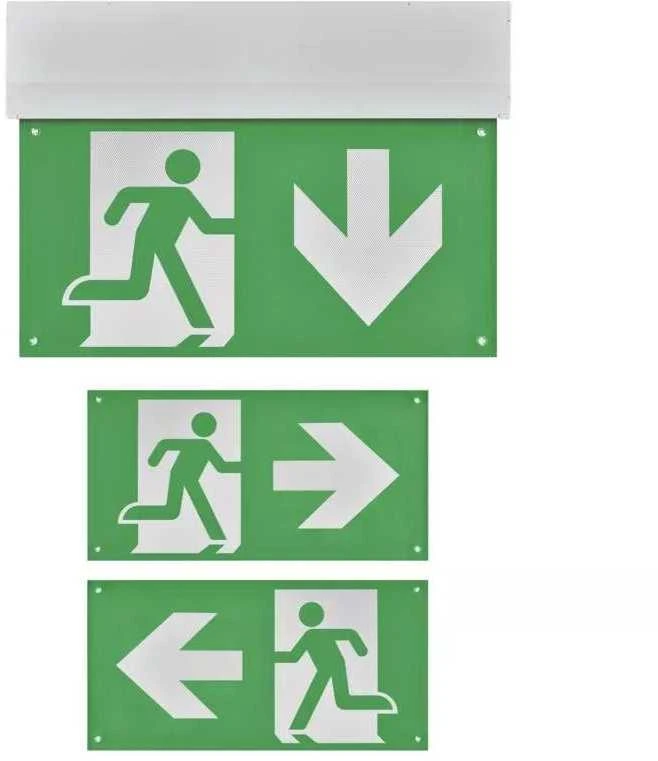 Evakuacinis avarinis šviestuvas EXIT, LED 230V AC 3W 30lm 3val., su baterija, EMOS