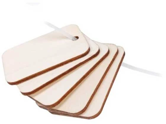 Oem Faneros etiketė 57x32 mm - Kabykla drožimui ir dažymui - Formatka