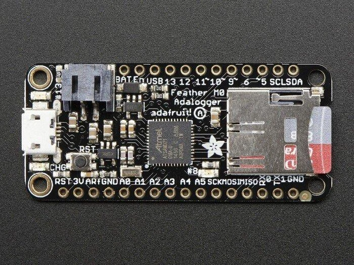 Feather M0 duomenų kaupiklis su Micro SD kortelių skaitytuvu, suderinamas su Arduino, Adafruit 2796