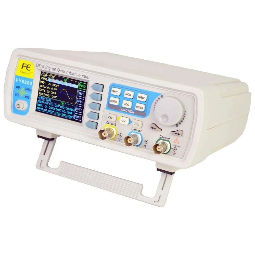 Feeltech FY6800 generatorius su ekranu