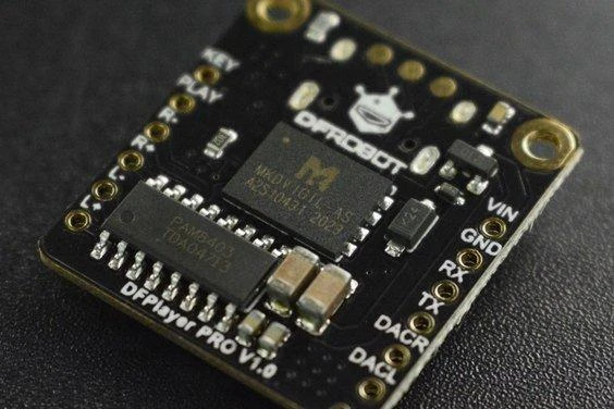 Fermion, DFPlayer Pro, 2 kanalų mini MP3 grotuvas su įmontuota 128MB atmintimi, DFRobot DFR0768