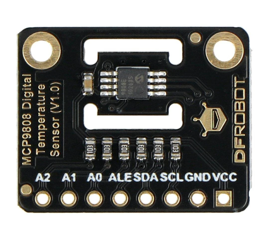 Fermion MCP9808 temperatūros jutiklio modulis iš viršaus
