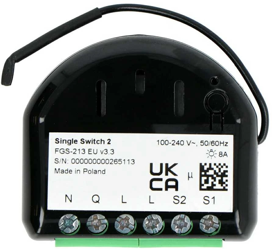 Fibaro | Single Switch 2 | Z-Wave | Juodas