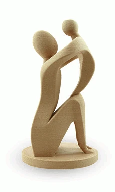FiberWood plastiko atspausdinta skulptūrėlė