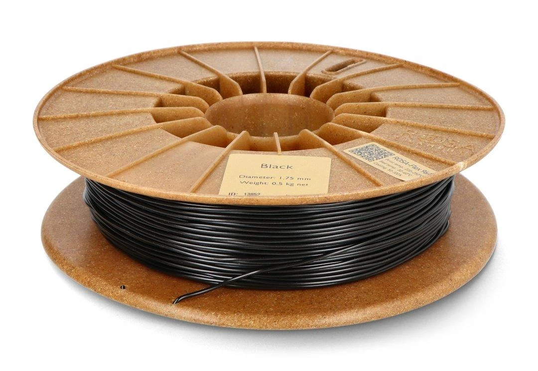 Rosa3D Flex 96A juodas siūlas ritėje