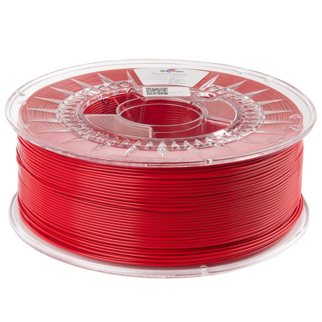 Plastikas Spectrum ASA 275 - 1.75mm - 1kg - Bloody Raudona