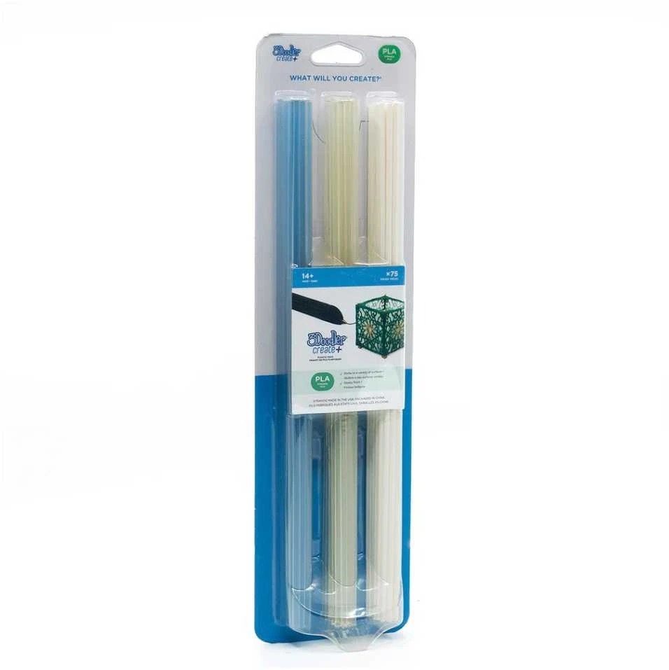 3Doodler for Create ir PRO | PLA | 3 mm | 75 vnt. | 3 spavų Aišku