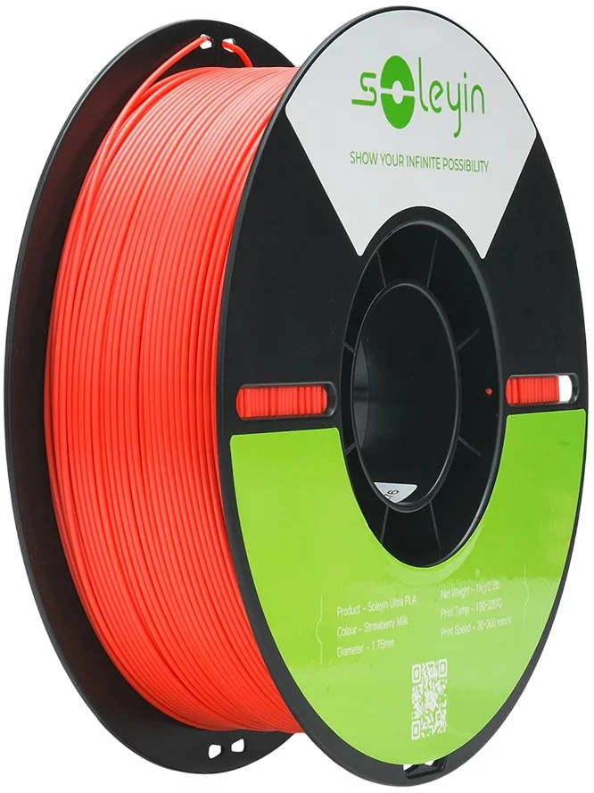 Filamentas Creality Soleyin Ultra PLA 1.75mm 1kg – braškių pieno spalvos