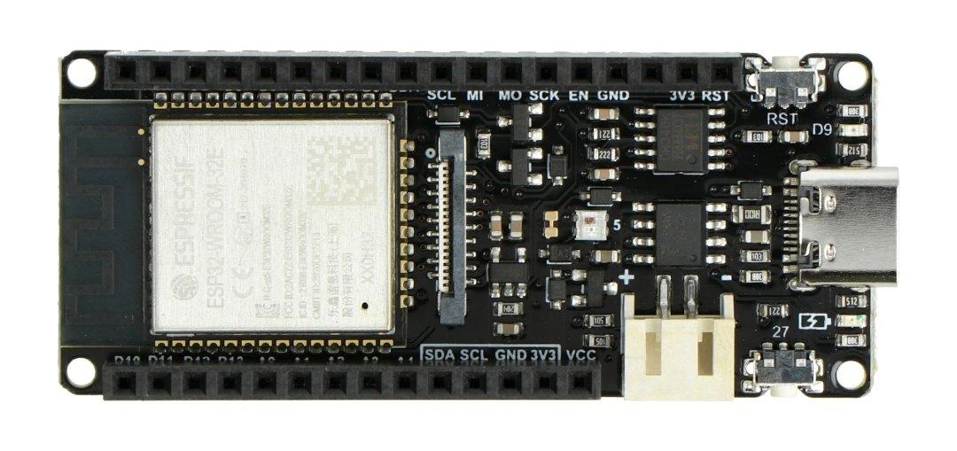 FireBeetle ESP32-E plokštės viršutinė dalis