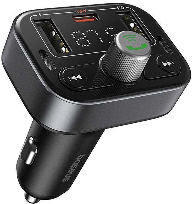 FM siųstuvas Baseus S-09 Pro, Bluetooth (juodas)