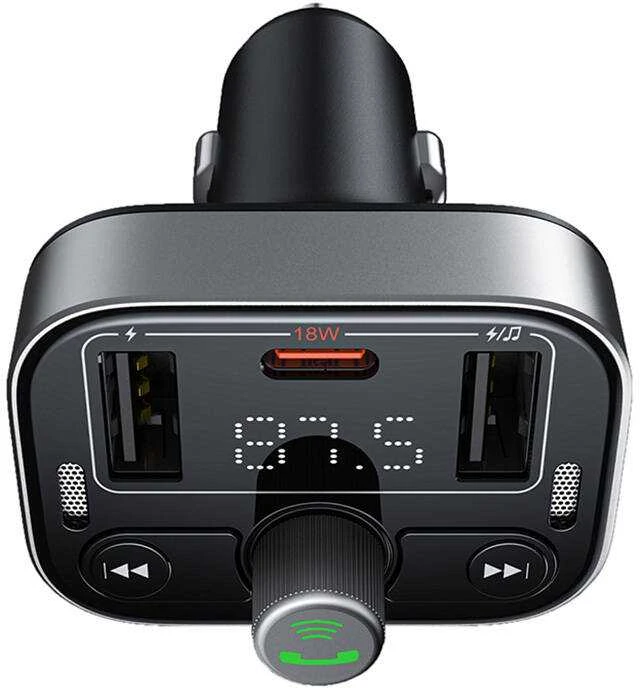 FM siųstuvas Baseus S-09 Pro, Bluetooth (juodas)