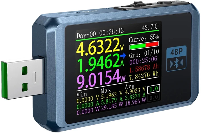 FNIRSI FNB48P BT USB port tester with Bluetooth