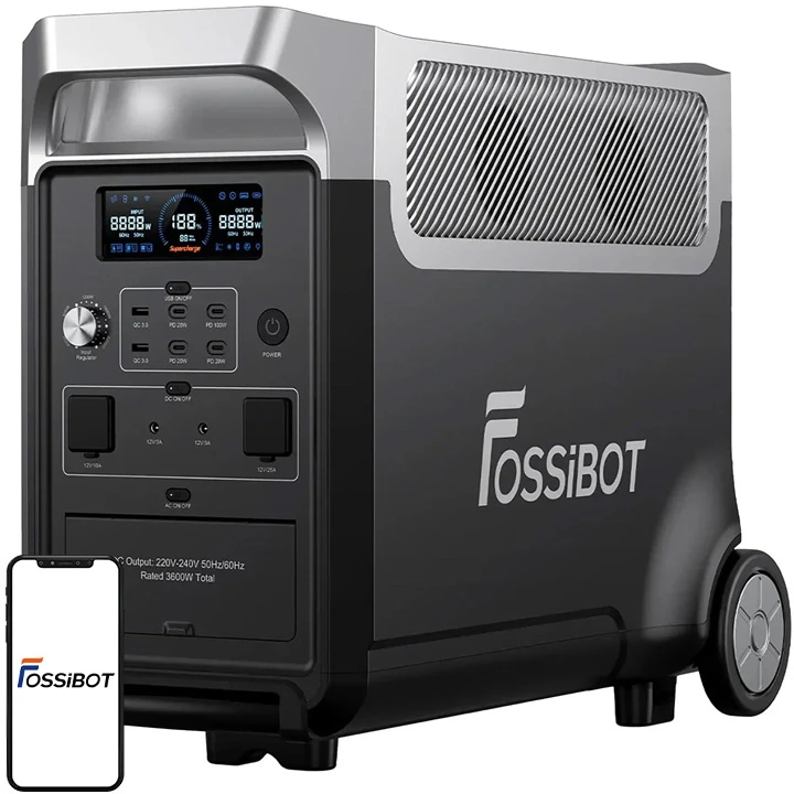 FOSSIBOT F3600 Pro 3600W Charging Station Juodas
