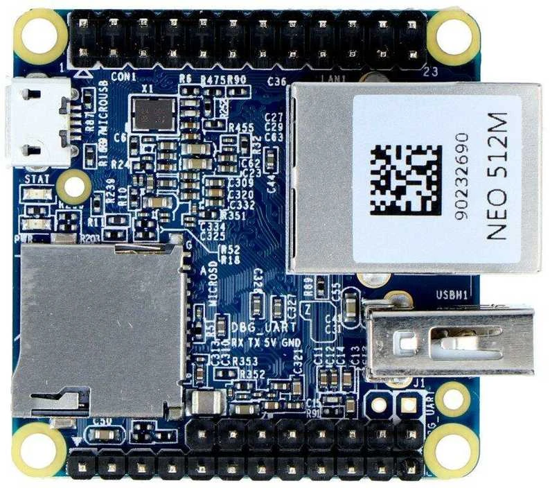 Friendlyarm NanoPi NEO v1.4 - Allwinner H3 keturių branduolių 1.2GHz + 512MB RAM - su jungtimis