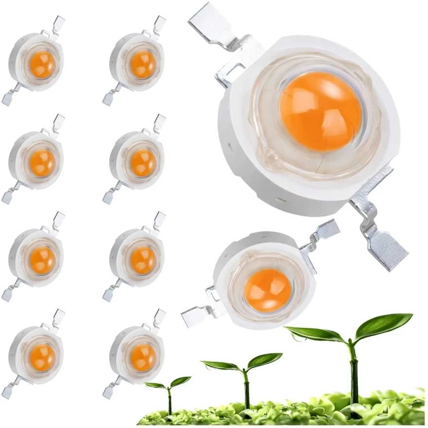 Galingas LED 1W - 30-40lm - Pilnas spektras - 400-840nm - Augalams ir gėlėms auginti