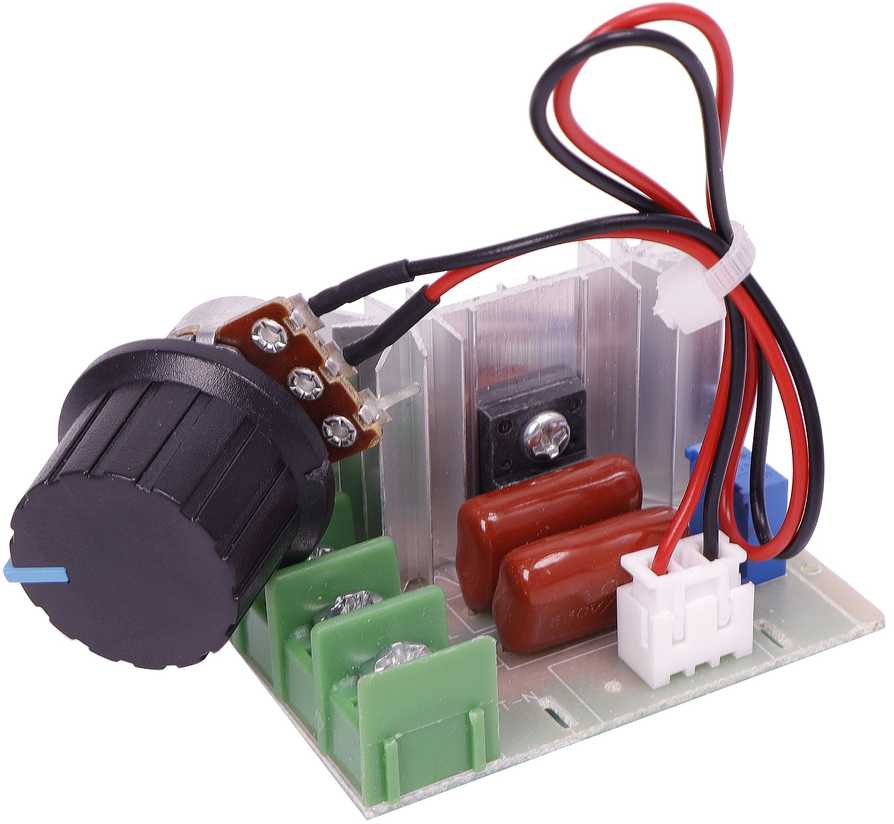 Galios reguliatoriaus modulis AC 230V 2000W - potenciometras ant 20 cm laido - maksimali 2kW