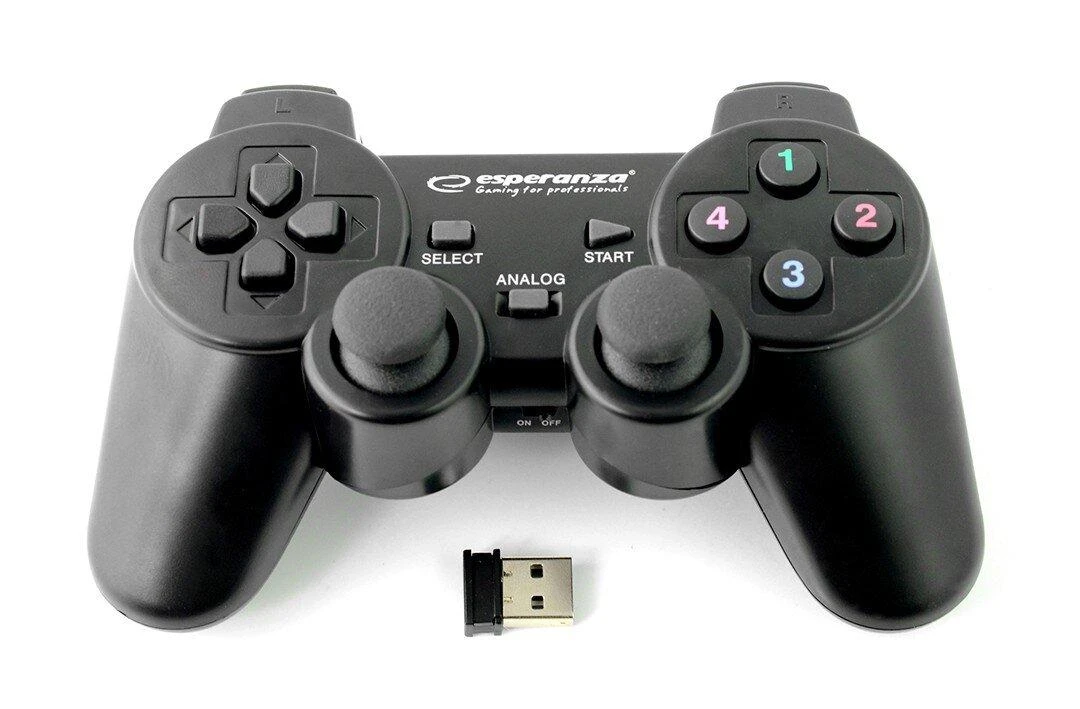 Bevielis ŽAIDIMŲ PULTAS SU VIBRACIJOMIS ESPERANZA EGG108K GLADIATOR PC / PS3