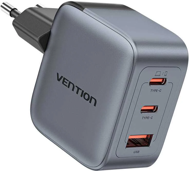 Vention 70W GaN kroviklis su trimis jungtimis