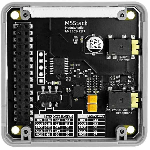 Garso modulis su ES8388 kodeku - STM32G030 - skirtas M5Core kūrimo moduliams - M5Stack M144