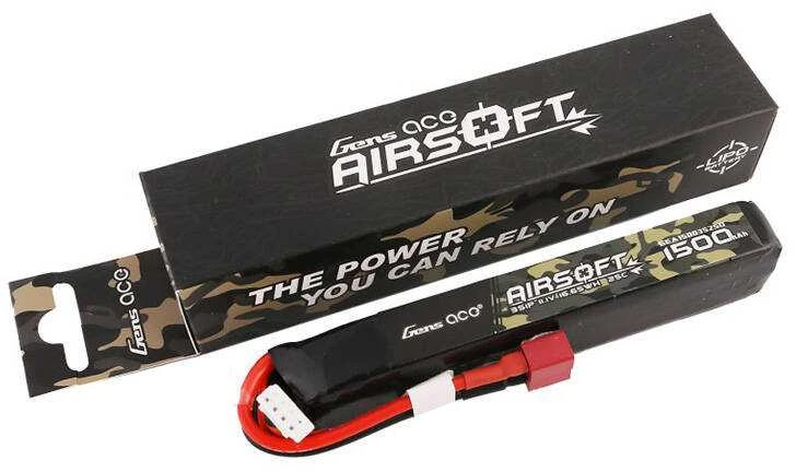 Gens ace 25C 1500mAh 3S1P 11.1V Airsoft Gun Lipo baterija su T kištuku