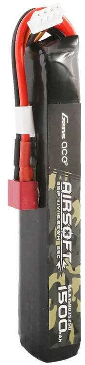 Gens ace 25C 1500mAh 3S1P 11.1V Airsoft Gun Lipo baterija su T kištuku
