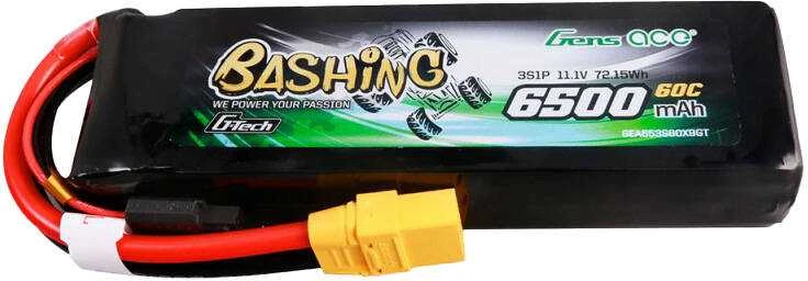 Gens ace G-Tech 6500 mAh 11.1V 60C 3S1P Lipo baterijų paketas su XT90-Bashing serija
