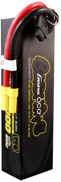 Gens ace G-Tech 8000mAh 11.1V 100C 3S1P Lipo baterijų paketas su EC5-bashing serija