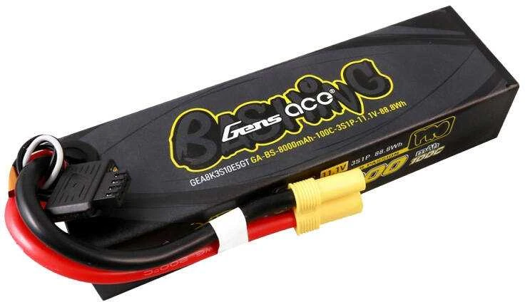 Gens ace G-Tech 8000mAh 11.1V 100C 3S1P Lipo baterijų paketas su EC5-bashing serija