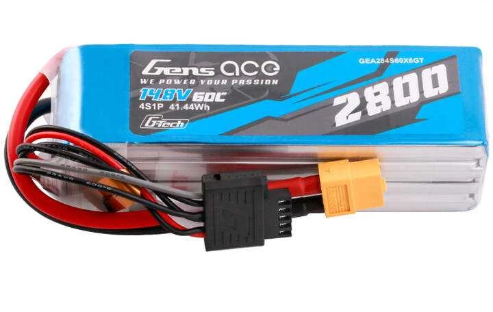 Gens ace G-Tech Soaring 2800mAh 14.8V 60C 4S1P LiPo XT60