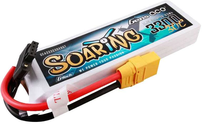 Gens ace G-Tech Soaring 3300mAh 11.1V 30C 3S1P Lipo baterijos su XT90 kištuku