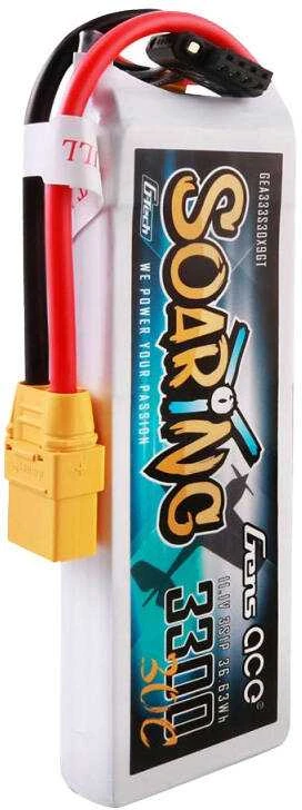 Gens ace G-Tech Soaring 3300mAh 11.1V 30C 3S1P Lipo baterijos su XT90 kištuku