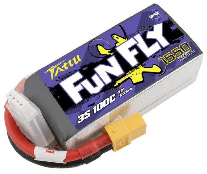 Gens Ace & Tattu Baterija Tattu Funfly 1550mAh 11.1V 100C 3S1P XT60