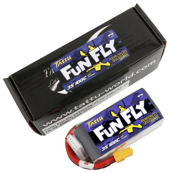 Gens Ace & Tattu Baterija Tattu Funfly 1550mAh 11.1V 100C 3S1P XT60