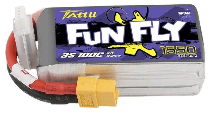 Gens Ace & Tattu Baterija Tattu Funfly 1550mAh 11.1V 100C 3S1P XT60