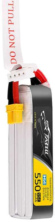 Gens Ace & Tattu Tattu 3s 550mAh 95C 11.4V HV Lipo baterija su XT30 kištuku Long-Pack