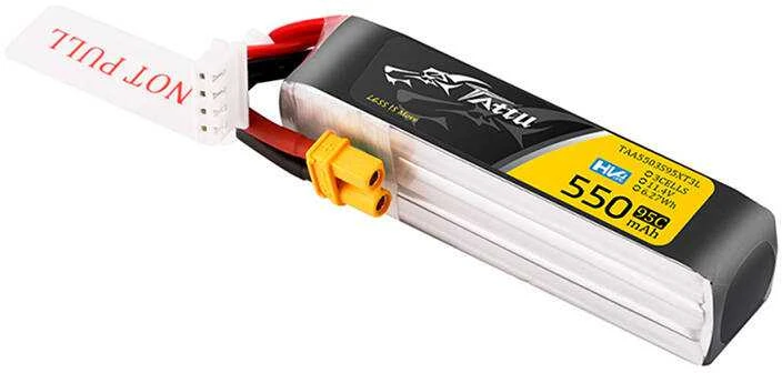 Gens Ace & Tattu Tattu 3s 550mAh 95C 11.4V HV Lipo baterija su XT30 kištuku Long-Pack