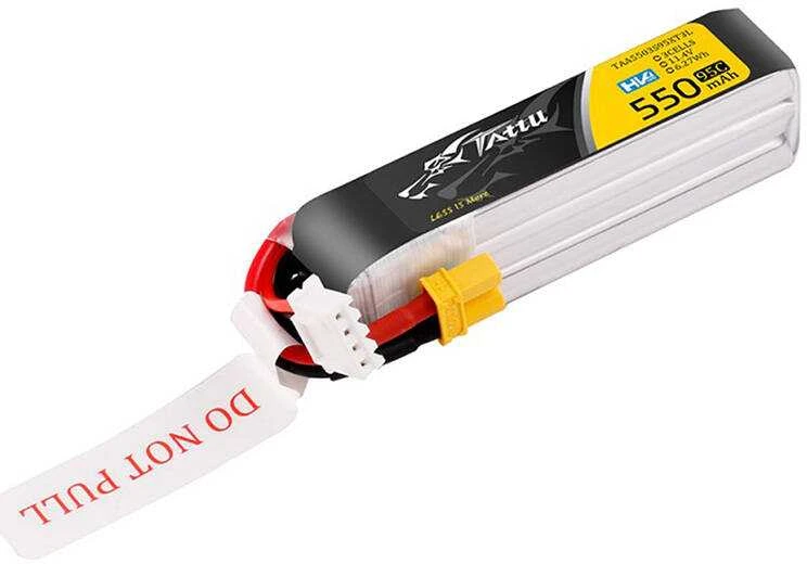 Gens Ace & Tattu Tattu 3s 550mAh 95C 11.4V HV Lipo baterija su XT30 kištuku Long-Pack