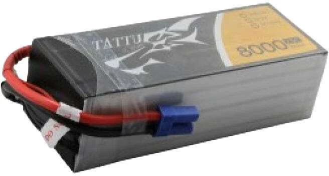Gens Ace & Tattu Tattu 8000mAh 22.2V 25C 6S1P Lipo baterijos su EC5