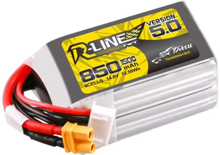 Gens Ace & Tattu Tattu R-Line versija 5.0 850 mAh 14.8 V 4S1P 150C XT30U-F