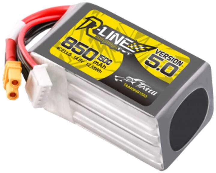Gens Ace & Tattu Tattu R-Line versija 5.0 850 mAh 14.8 V 4S1P 150C XT30U-F